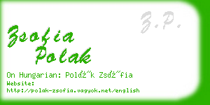 zsofia polak business card